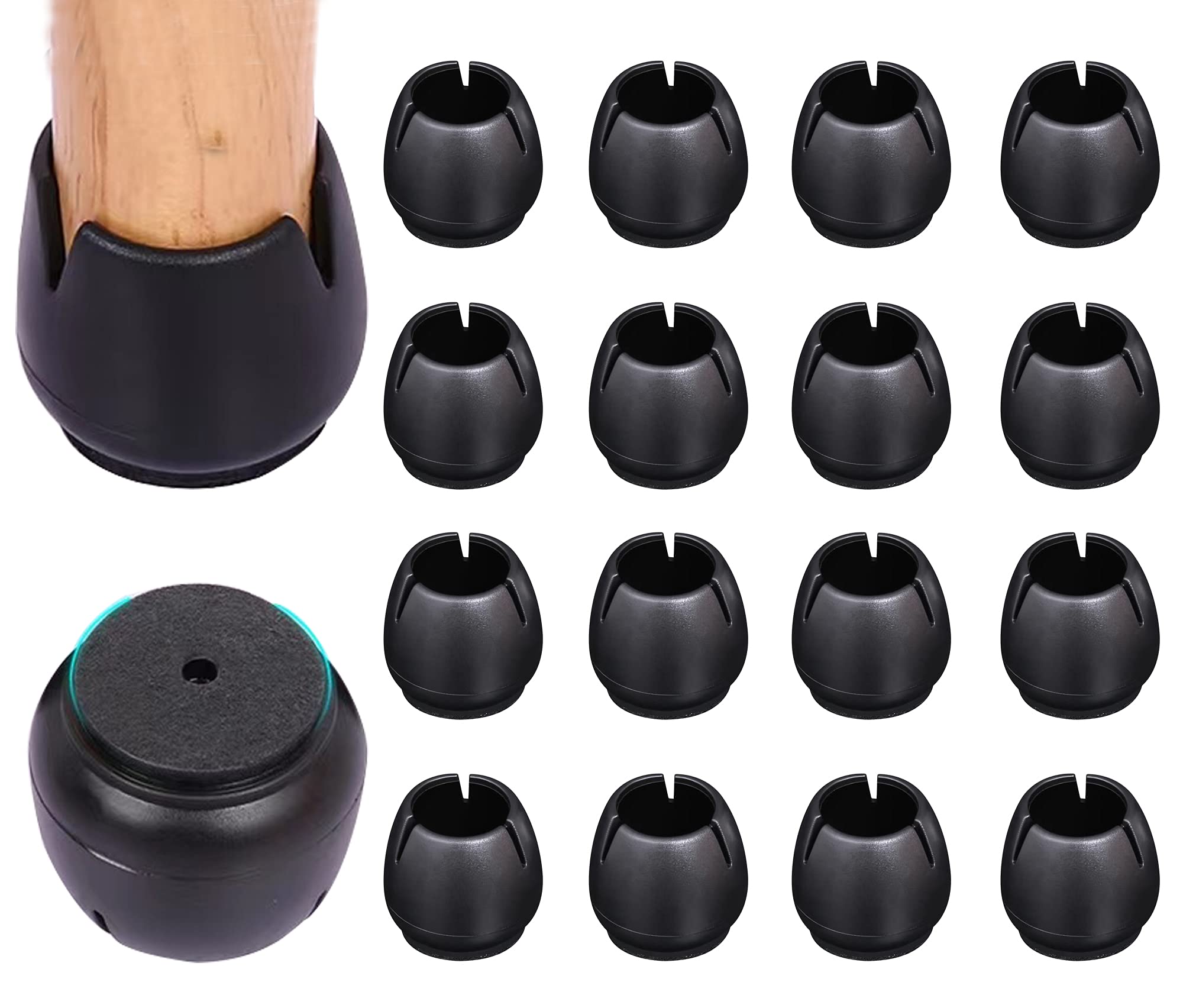 椅子脚カバー チュアーソックス 椅子あしキャップ24個 セット ブラック Amazon | 椅子脚カバー チュアーソックス 椅子あしキャップ シリコン